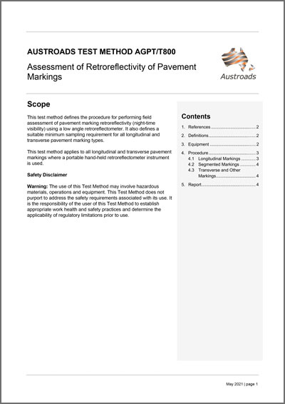 Cover of Assessment of Retroreflectivity of Pavement  Markings