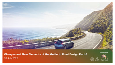 Webinar: Changes and New Elements of the Guide to Road Design Part 6
