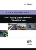 Cover of Best Practice for Variable Speed Limits: User Perception and Comprehensive Study