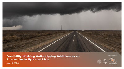 Webinar: Feasibility of Using Anti-stripping Additives as an Alternative to Hydrated Lime