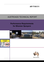 Cover of Performance Requirements for Bitumen Sprayers