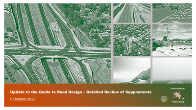 Webinar: Update to the Guide to Road Design – Detailed Review of Supplements
