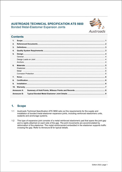 Cover of Bonded Metal-Elastomer Expansion Joints