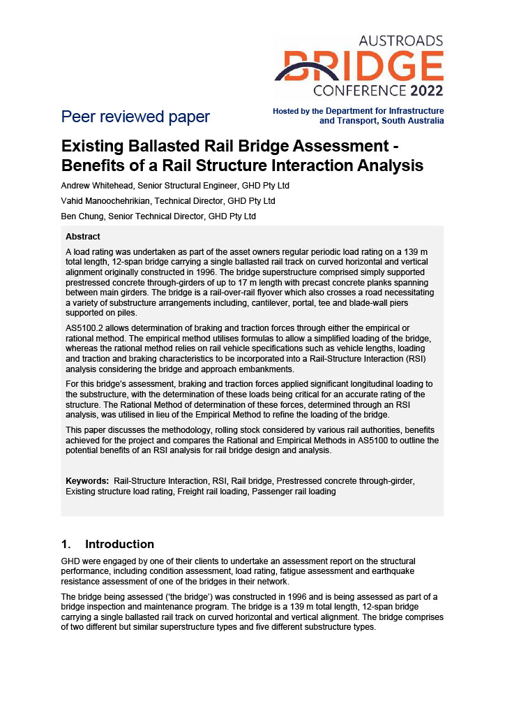 Existing Ballasted Rail Bridge Assessment - Benefits of a Rail Structure Interaction Analysis