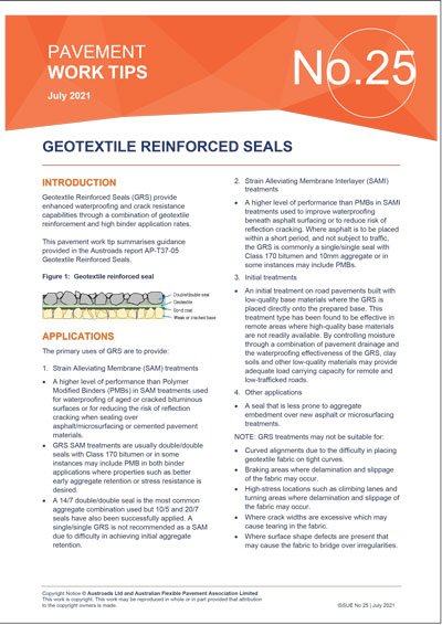 Geotextile Reinforced Seals
