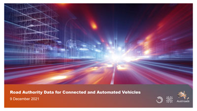 Webinar: Road Authority Data for Connected and Automated Vehicles