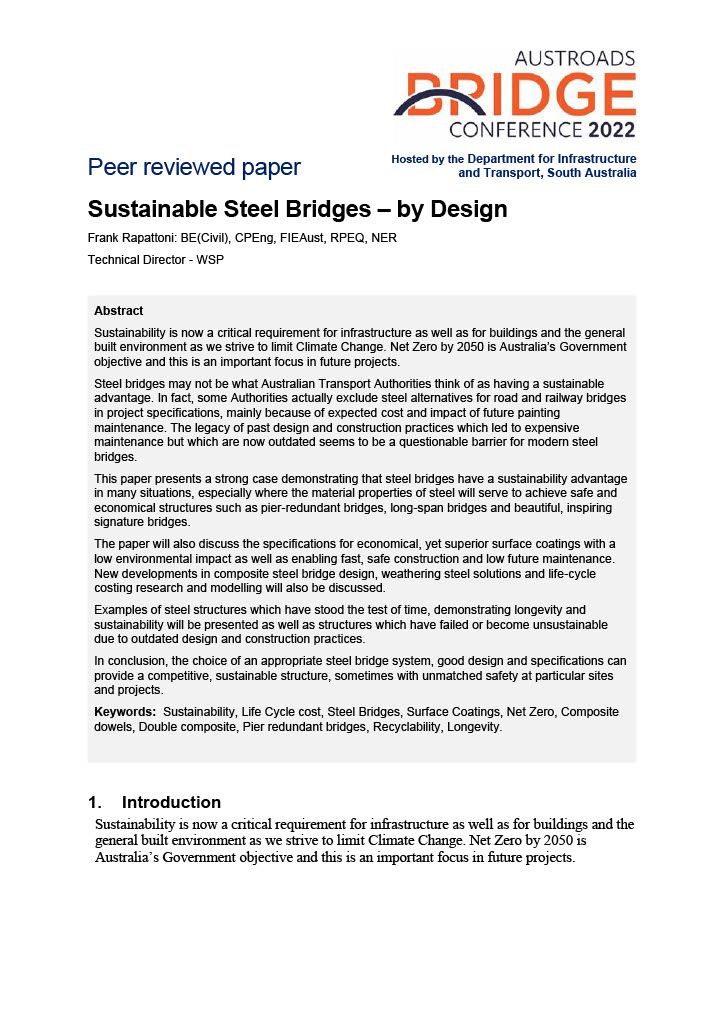 Sustainable Steel Bridges - by Design