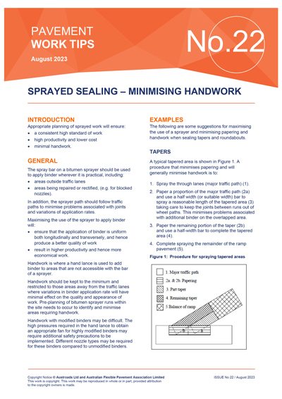 Sprayed Sealing – Minimising Handwork