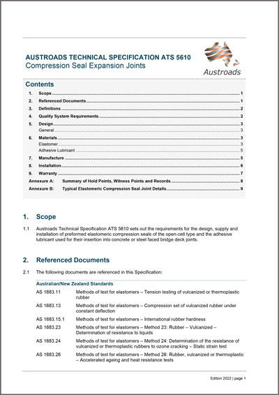 Compression Seal Expansion Joints