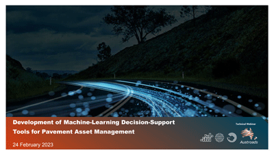 Webinar: Development of Machine Learning Decision Support Tools for Pavement Asset Management