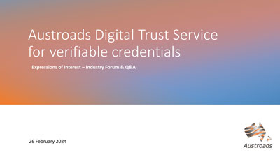 Expression of Interest Forum for Austroads Digital Trust Service for Verifiable Credentials