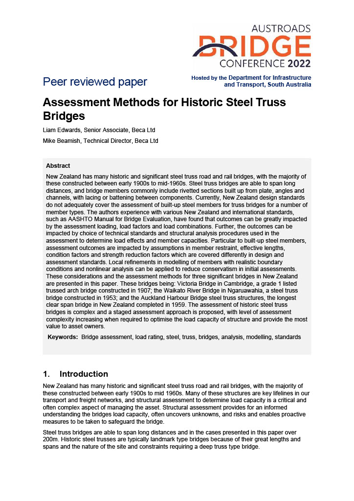 Assessment Methods for Historic Steel Truss Bridges