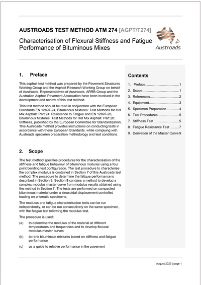 Characterisation of Flexural Stiffness and Fatigue Performance of Bituminous Mixes