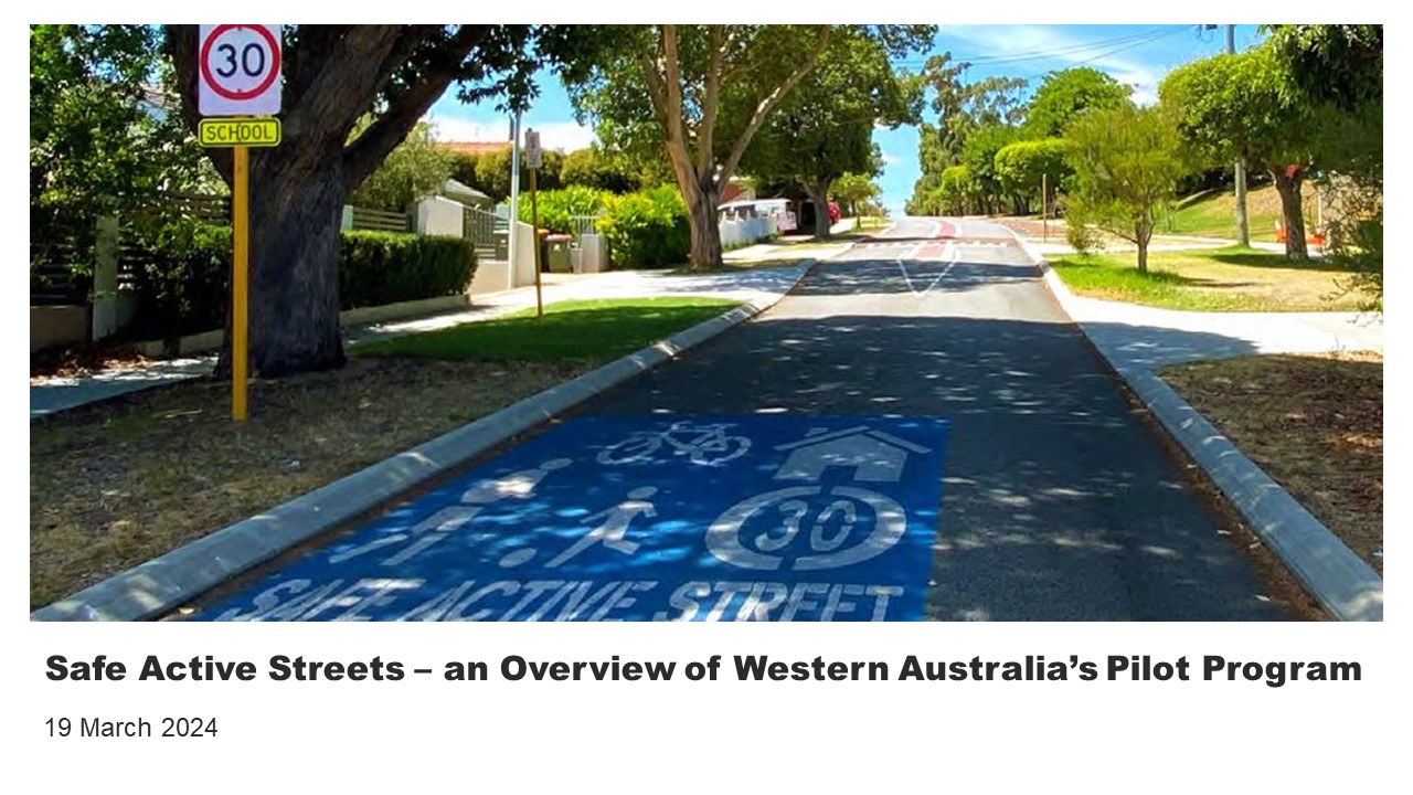 Webinar: Safe Active Streets – An Overview of WA's Pilot Program