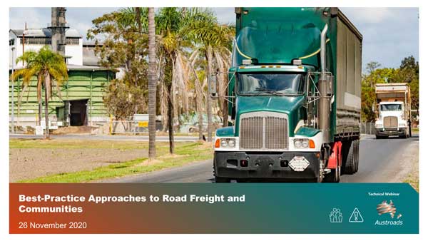 Webinar: Best-Practice Approaches to Road Freight and Communities