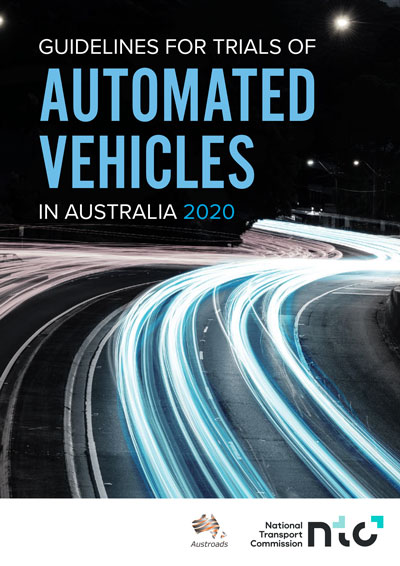 Cover of Guidelines for trials of automated vehicles in Australia