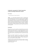 Conformity Assessment for Critical Construction Products for Bridge Infrastructure Projects