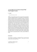 Cover of A Case Study of Corrosion in Tunnel Wall Panel Support Frames