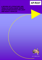 Cover of A Review of Literature and Trials of Intelligent Speed Adaptation Devices for Light and Heavy Vehicles