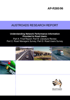 Cover of Understanding Network Performance Information Provided to Road Users