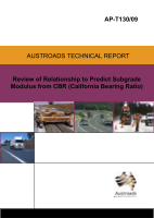 Cover of Review of Relationship to Predict Subgrade Modulus from CBR (California Bearing Ratio)
