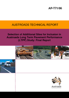 Selection of Additional Sites for Inclusion in Austroads Long Term Pavement Performance (LTPP) Study: Final Report