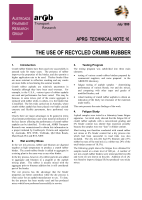 Cover of The Use of Recycled Crumb Rubber in Asphalt